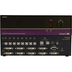 8X1 DVI-D USB20/11 STEREO AUDIO KVM SWITCH