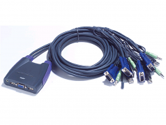 4-Port USB KVM Switch - 4 Computer(s) - 1 Local User(s) - 2048 x 1536 - 2 x USB1 x VGA - Desktop