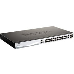 DGS-3130 24 Ports Managed L3 Gigabit PoE Switch with 6x10GbE Port Brown box