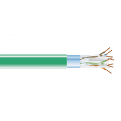 CAT6 400-MHZ SOLID CABLE F /UTP PVC GN 1000-FT. SPOOL