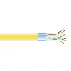 CAT6 400-MHZ SOLID CABLE F /UTP PLENUM YL 1000-FT. SPOOL