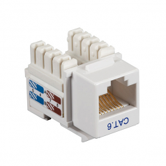 Box CAT6 Value Line Keystone Jack White 25-Pack - 25 Pack - 1 x RJ-45 Female - Gold-plated Contacts - White