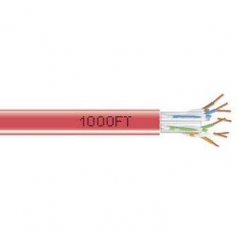 1000-FT RED CAT6 SOLID CAB LE 550MHZ UTP CMR PULL BOX