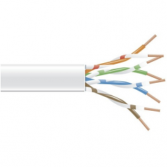 CAT6 550-MHZ STRANDED ETHERNET CABLE - UNSHIELDED (UTP)  CM PVC WHITE 100