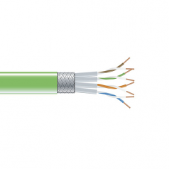 CAT6 250MHZ STRANDED CABLE SC/FTP CMR GREEN