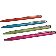 5PK STYLUS/PEN ALUMINUM 4 DIFFERENT CLR