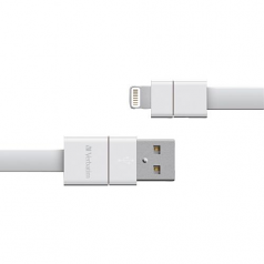 7IN FLAT WHITE SYNC & CHARGE LIGHTING CABLE