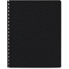 Grain Presentation Covers Oversize Black 200 Pack - Letter - 8.75 inch Width x 11 inch Length Sheet Size - Leather - Black - 200 / Pack