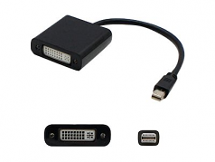 5 PACK OF 20.00CM (8.00IN) MINI-DISPLAYPORT MALE TO DVI-I FEMALE BLACK ADA