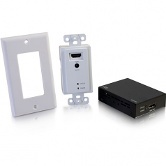 HDMI over Cat5/Cat6 Extender Box - Wall Plate to Box Kit - Video/audio extender - over CAT 5/6 - up to 164 ft