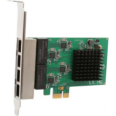 4Port Gigabit Ethernet PCI Express x1 Network Interface Card Retail