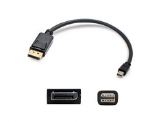 1.82m (6.00ft) Mini-DisplayPort Male to DisplayPort Male Black Adapter - 100% compatible with select devices.