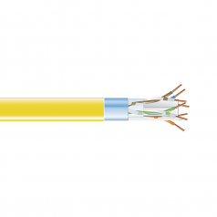 1000FT BULK CAT6 YELLOW PVC SHIELDED SLD CABL F/UTP 400MHZ