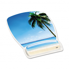 Beach Design Gel Mouse Pad Wrist Rest - 8.6 inch x 6.8 inch Dimension - Plastic