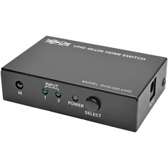 2-PORT HDMI SWITCH FOR VIDEO & AUDIO 4K X 2K UHD 60 HZ W REMOTE