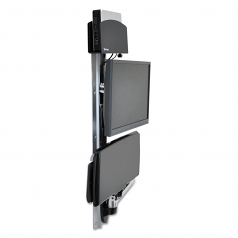 LX Wall Mount System - Mounting kit (CPU holder mouse holder 2 track covers keyboard arm 2 cable channels wrist rest wall track 10 inch  wall track 34 inch  CPU spacer CPU and arm track mount bracket kits) for LCD display / keyboard / mouse / CPU - polish