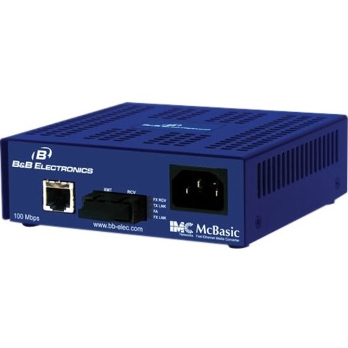 B&B McBasic TX/FX-SM1310/PLUS-ST - 1 x RJ-45  1 x ST Duplex - 100Base-TX 100Base-FX - Rack-mountable Wall-mountable