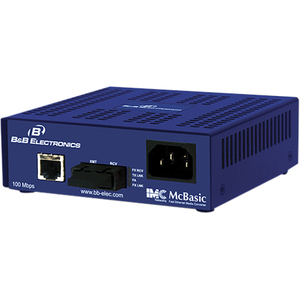 B&B McBasic TX/FX-SM1310/LONG-SC - 1 x RJ-45  1 x SC Duplex - 100Base-TX 100Base-FX - Rack-mountable Wall-mountable