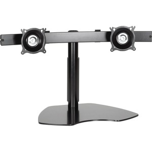 Dual Horizontal Monitor Table Stand - Up to 35lb Flat Panel Display - Black