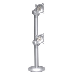 KTG230 Flat Panel Dual Vertical Grommet Mount - 70 lb - Silver