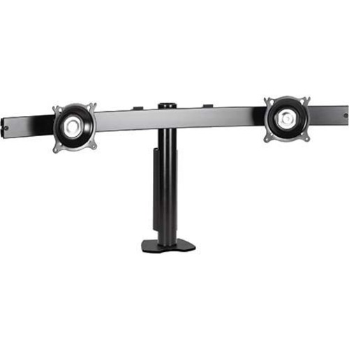 KTC Series Widescreen Dual Monitor Desk Clamp Mount - Steel - 35 lb - Black