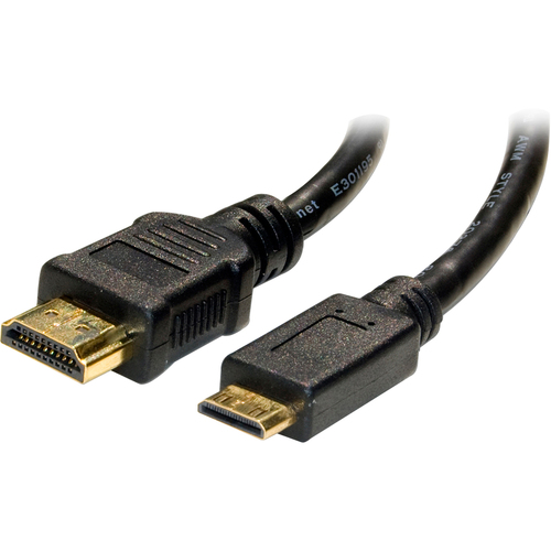 3FT Mini HDMI To HDMI M/M Adapter Cable - HDMI for Audio/Video Device Camera Camcorder TV Monitor - 3 ft - 1 Pack - 1 x HDMI (Type A) Male Digital Audio/Video - 1 x HDMI (Mini Type C) Male Digital Audio/Video - Shielding - Black