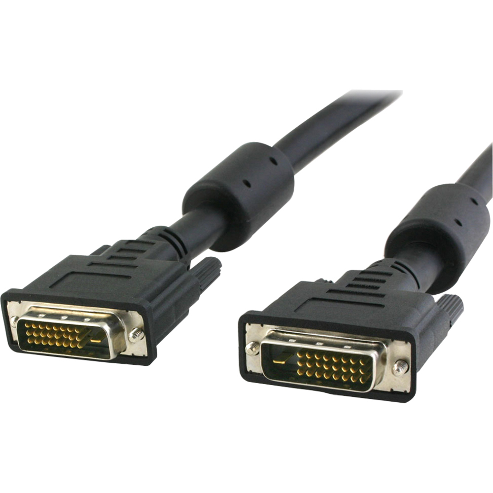 10FT DVI-D Dual Link M/M Digital Video Cable - DVI for Monitor Video Device TV - 10 ft - 1 Pack - 1 x DVI-D (Dual-Link) Male Digital Video - 1 x DVI-D (Dual-Link) Male Digital Video - Nickel Plated - Shielding - Black