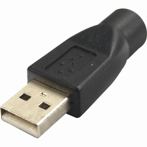 6-Pin PS/2 Female To USB Male Keyboard/Mouse Adapter - 1 x Type A Male USB - 1 x Mini-DIN (PS/2) Female Keyboard/Mouse