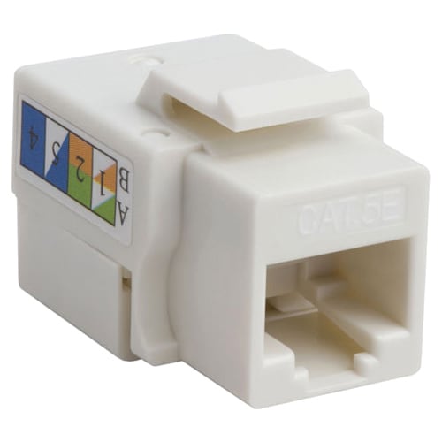 Cat5e RJ45 Keystone Jack UTP 110-Type (White) - White - 1 x RJ-45 Port(s)