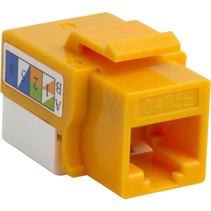 Cat5e RJ45 Keystone Jack UTP 110-Type (Yellow) - Yellow - 1 x RJ-45 Port(s)