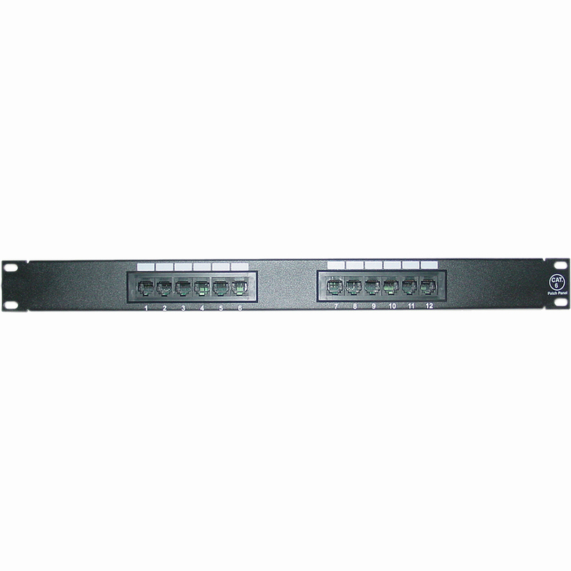 12PORT CAT6 CAT5 PATCH PANEL 1U RACKMOUNT 568B 110 PUNCHDOWN RJ45