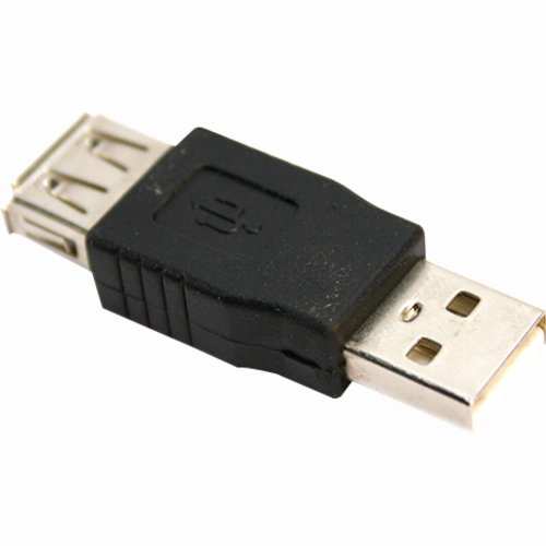 USB 2.0 Female To Male Adapter - 1 x Type A Female USB - 1 x Type A Male USB - Black