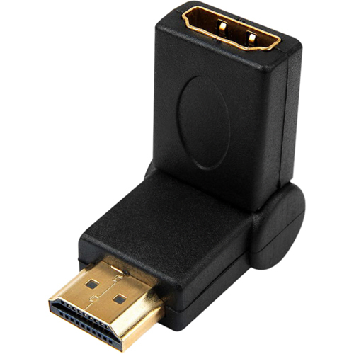 Avoid bending your HDMI cables which can cause strain and potential signal loss. 4XEMs Male To Female 90 Degree Swivel HDMI A Adapter ( ) offers up to 90 degrees of smooth swivelling rotation when installing your HDMI cables. Gold plated connectors ensure