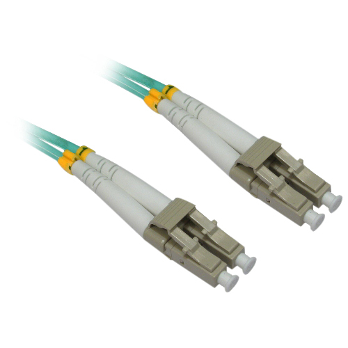 1M AQUA Multimode LC To LC 50/125 Duplex Fiber Optic Patch Cable - Fiber Optic for Network Device - 3.28 ft - 1 Pack - 2 x LC Male Network - 2 x LC Male Network - Aqua Blue