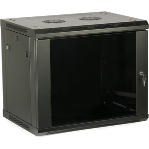 9U Wall Mount Server Rack Cabinet - 19 inch 9U Wide Wall Mountable - Black