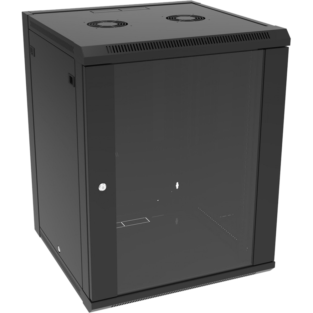 12U Wall Mount Server Rack Cabinet - 12U Wide Wall Mountable - Black