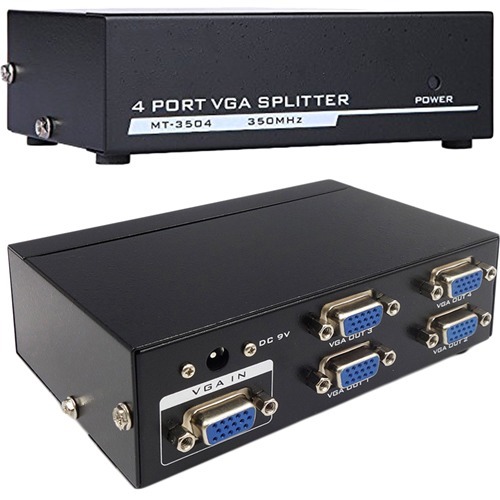 4PORT VIDEO SPLITTER 1920X1440 DISTRIBUTION AMPLIFIER VGA 350MHZ