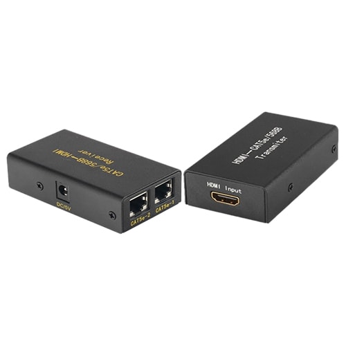 30M/100Ft HDMI Extender Over Double Cat-5E or Cat-6 RJ45 - 1 Input Device - 1 Output Device - 98.43 ft Range - 4 x Network (RJ-45) - 1 x HDMI In