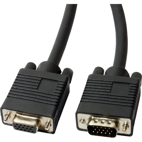 Designed to deliver the highest video quality possible through VGA 4XEMs High Resolution VGA Extension Cables are ideally suited for top performance VGA applications. Constructed from 28 AWG wire these durable male to female coaxial VGA extension cables