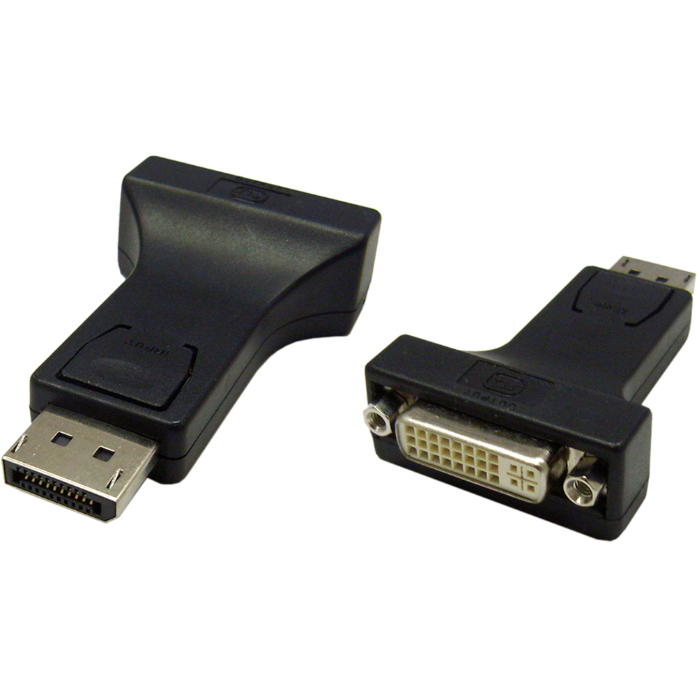 DisplayPort To DVI-I M/F Adapter - 1 x DVI Female Video - 1 x DisplayPort Male Digital Audio/Video - Black