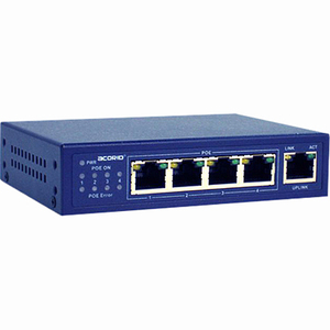 4-Port PoE+(Plus) 25.5Watt 10/100Mbps Ethernet Switch - 4 Ports - 4 x POE+ - 10/100Base-TX - PoE Ports - Desktop