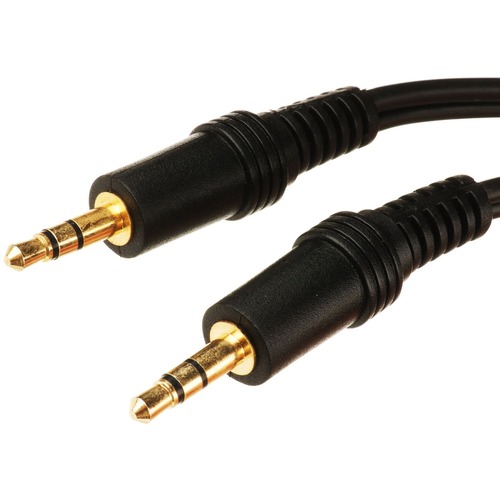 3.5mm Mini Jack male to male cable connects your iPhone iPod and other audio equipment sporting a mini-stereo jack to your home or auto sound system. Gold connector plating delivers high quality sound and spiral wound copper shielding protects agai