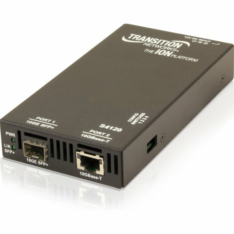 Networks 10GBase-T Copper to Fiber Media Converter - 1 x Network (RJ-45) - 10GBase-T 10GBase-X - 1 x Expansion Slots - 1 x SFP+ Slots - Wall Mountable Rail-mountable Rack-mountable