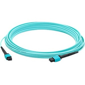 THIS IS A 15M MPO (FEMALE) TO MPO (FEMALE) 12-STRAND AQUA CROSSOVER RISER-RATED