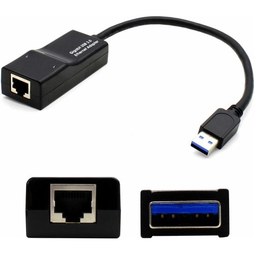 USB 3.0 (A) to RJ-45 Adapter - Network adapter - SuperSpeed USB 3.0 - Gigabit Ethernet x 1 - black