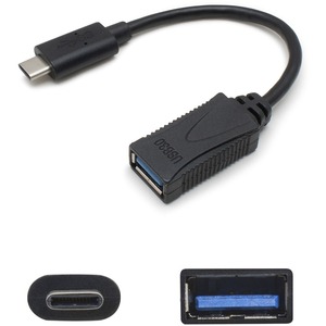 17CM (7IN) USB 3.1 TYPE (C) MALE TO USB 3.0 (A) FEMALE BLACK ADAPTER CABLE