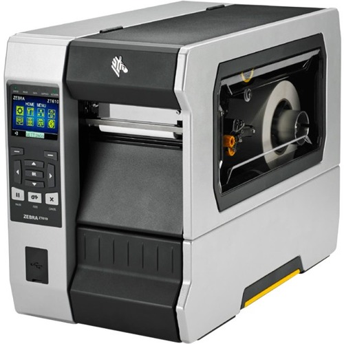 PRINTER TT ZT610; 4 inch  600 DPI US CORD SERIAL USB GIGABIT ETHERNET BLUETOOTH 4.0 USB HOST TEAR COLOR ZPL