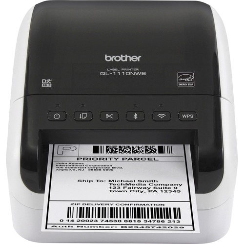 QL-1110NWB DT Wide Format Professional Label Printer (69 Lab/Min) (7 MB) (Cutter Life 30000) (Automatic Cutter) (9.8x4.09) (300x300 dpi) (USB) (Bluetooth) (Ethernet) (Die-Cut Tape) (ES)