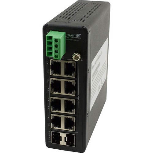 HARDENED UNMANAGED SWITCH 8-PORT GE POE+ 2 SFP 240W POE 54VDC - 40 - 75C