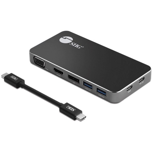 USB-C MST VIDEO TRAVEL DOCKING WITH PD ADDS HDMI DISPLAYPORT VGA